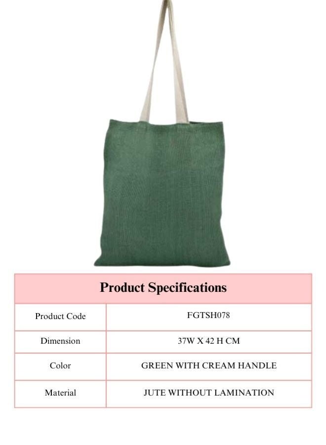 Fatio Set of 10 Eco-Friendly Jute Tote Bags – Reusable & Durable Shopping Bags with Cotton Handles - Image 4